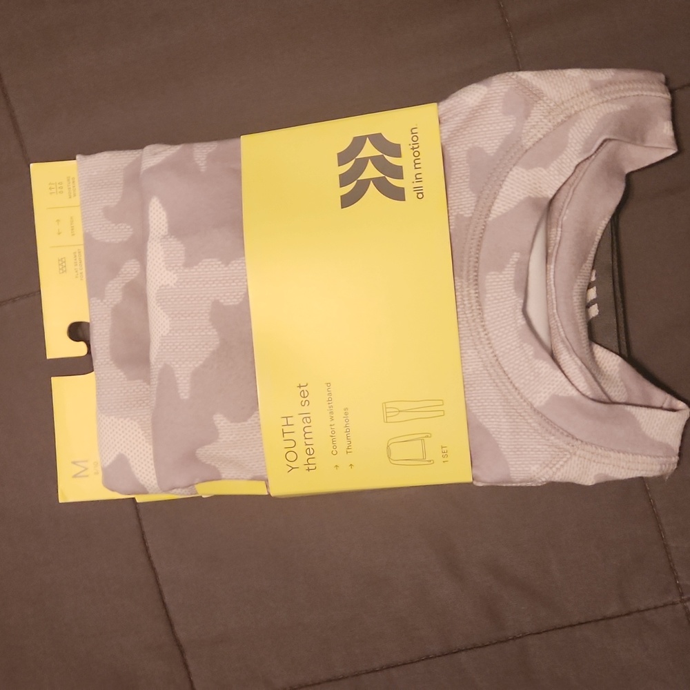 Camo youth thermal set
